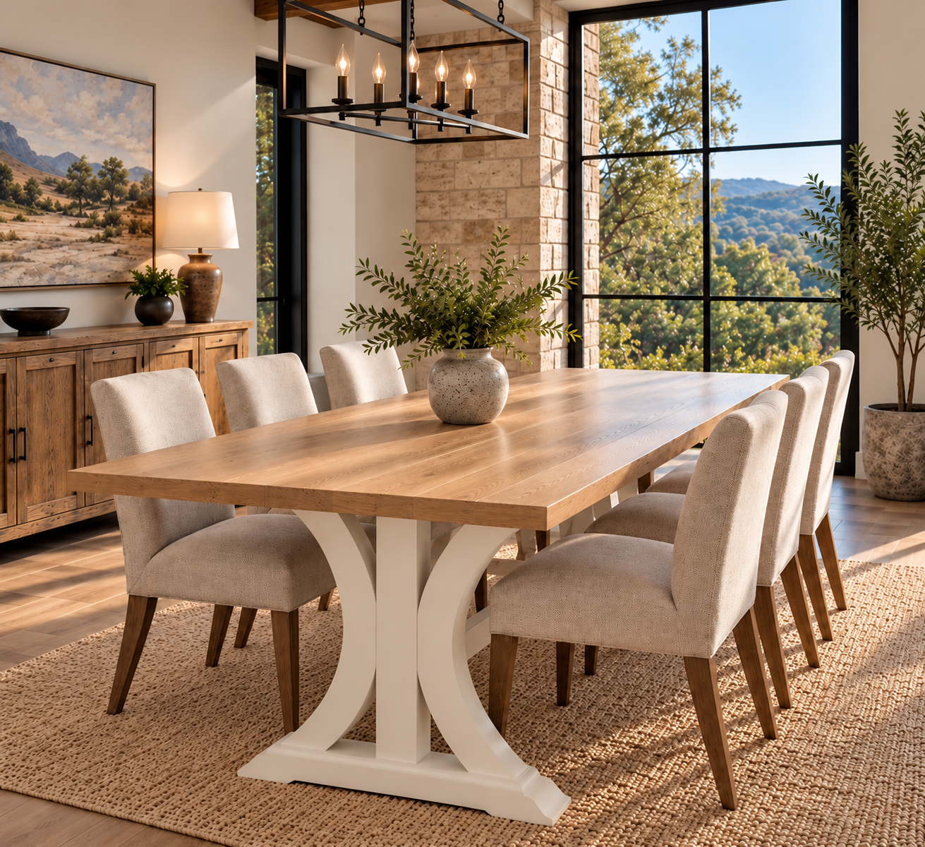 The Guadalupe semi-custom dining table