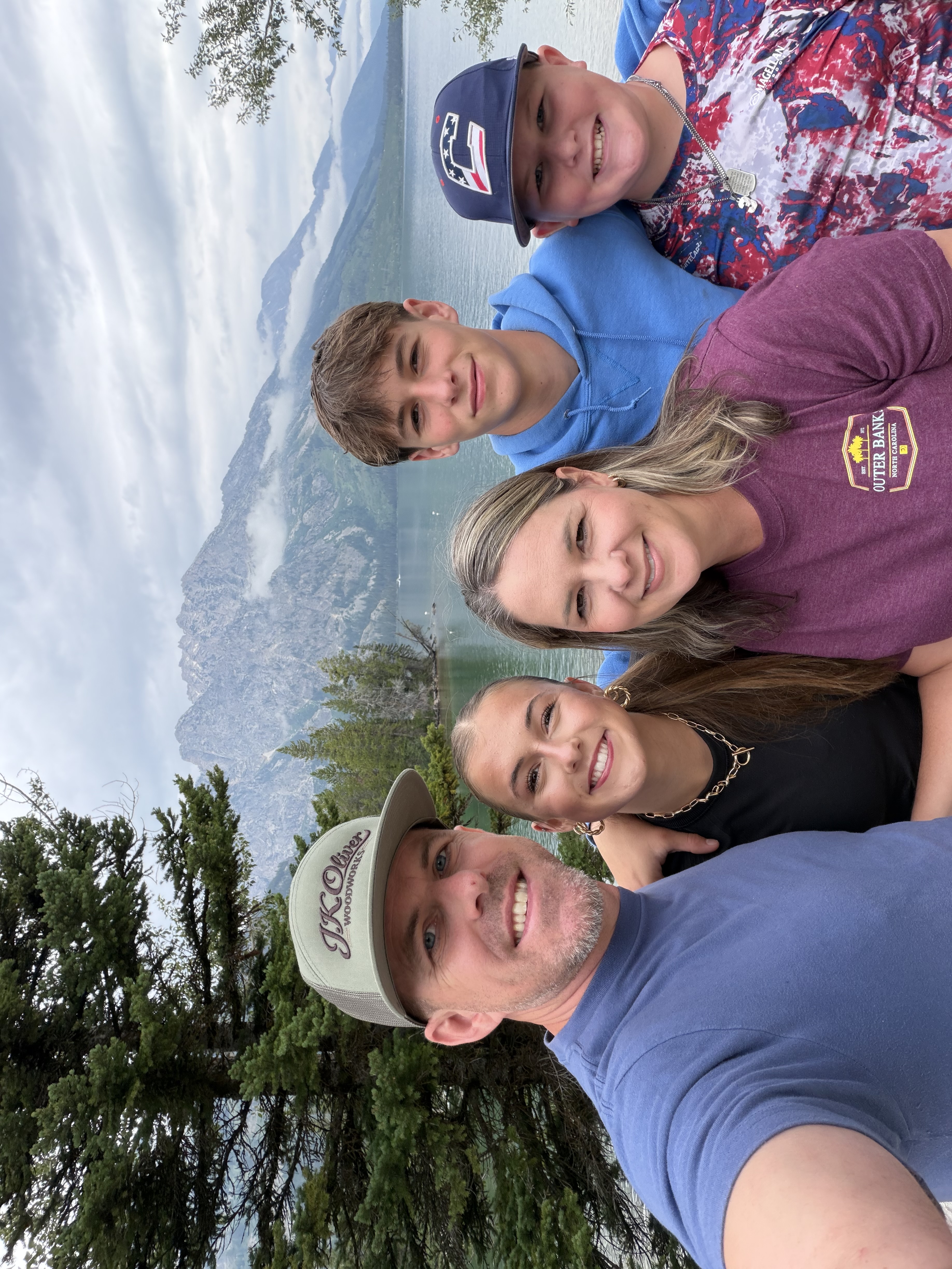 Jeremy Oliver with his wife and three children